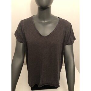 Ably Women's Short Sleeve V Neck T Shirt XL Black Made in India